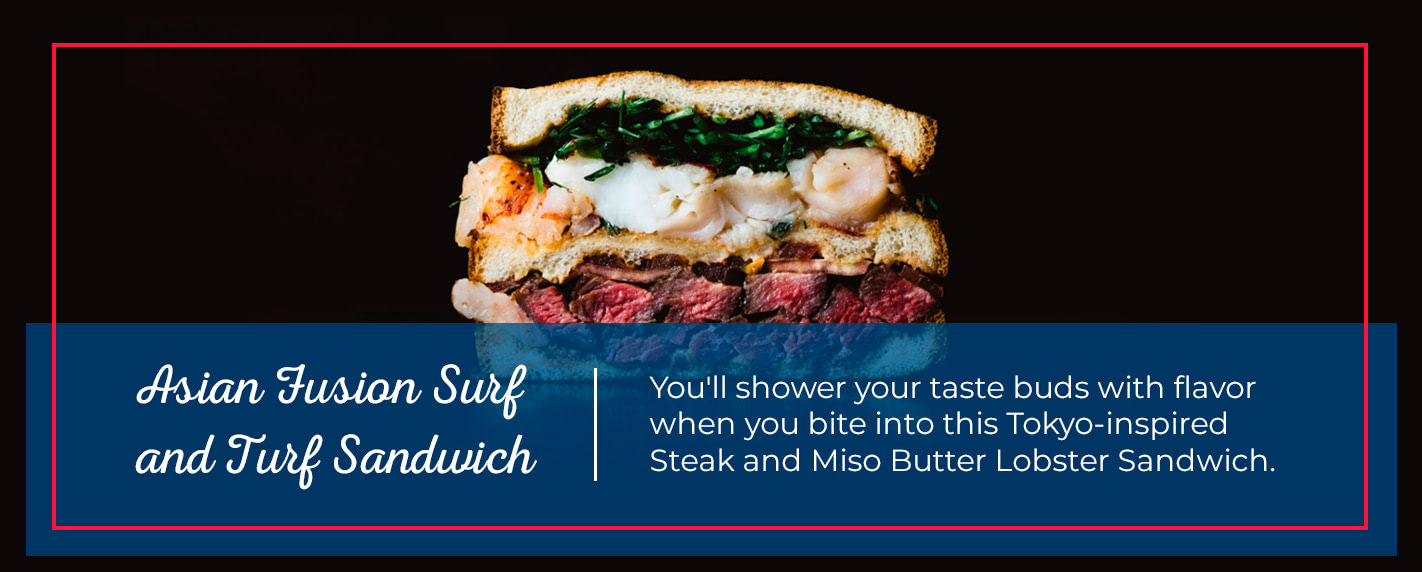 Asian fusion surf and turf sandwich facts