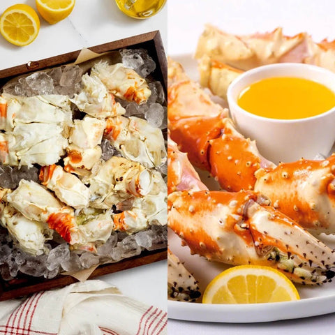 Alaskan Red King Crab Leg Segments, Claws & Knuckles - 1 lb Portion - Maine Lobster Now