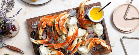 Dungeness crab legs for sale.