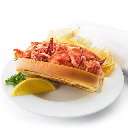 Seafood meat on a sub roll