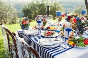 Lobster Bake Dinner Setup